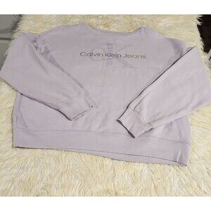 Clavin Klein Women's Sweather Light Purple Size M Long Sleeve Crew Neck
